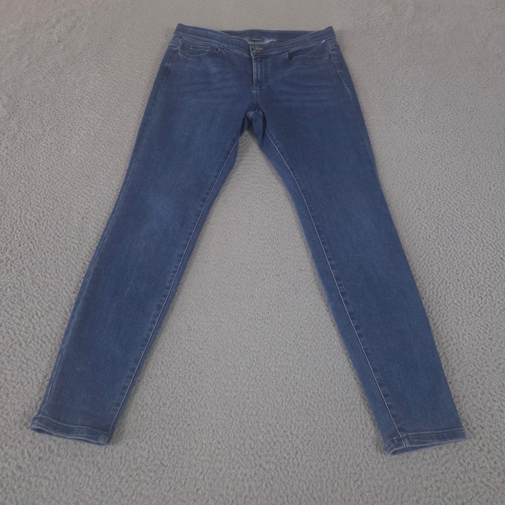 J. Jill Jeans Womens 8 Blue Denim 5-Pocket Leggings Skinny Tencel Stretch Pants